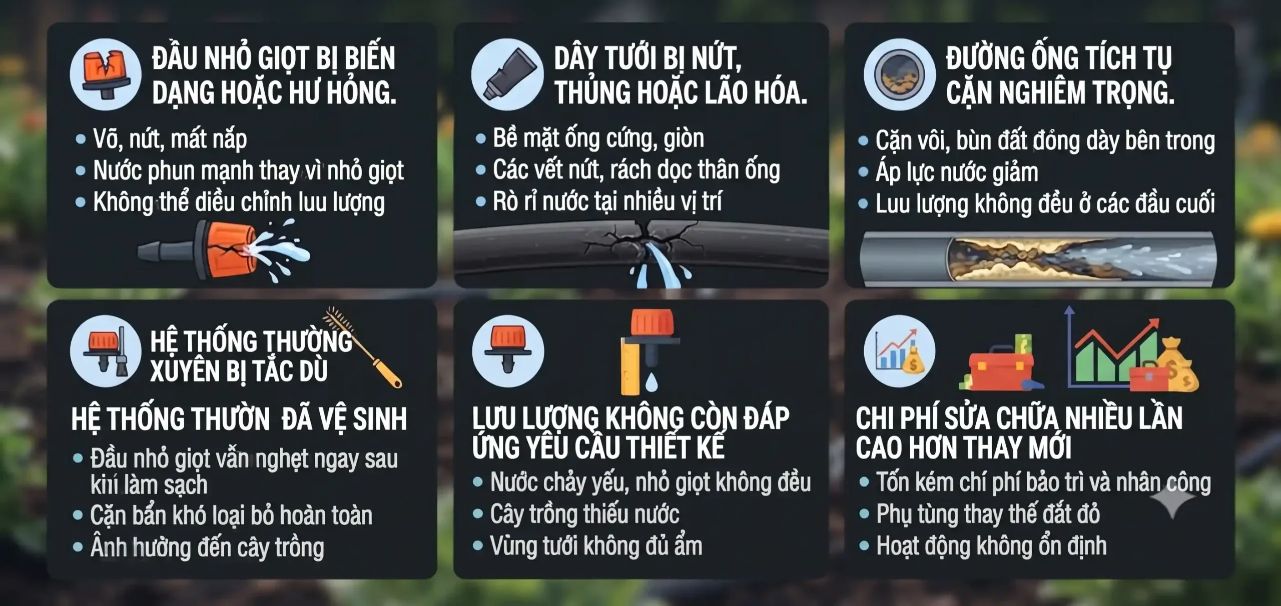 Khi nào nên thay ống hoặc đầu nhỏ giọt? 
