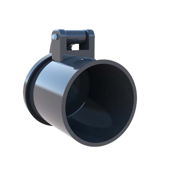 Van cửa lật HDPE hàn thẳng với ống HDPE
